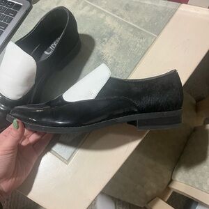 Stylish Black and White Loafers